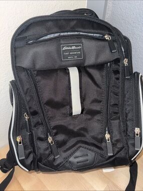 Eddie Bauer Black and Gray Diaper Bag/ Backpack